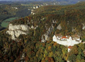 Luftbild der Burg Wildenstein